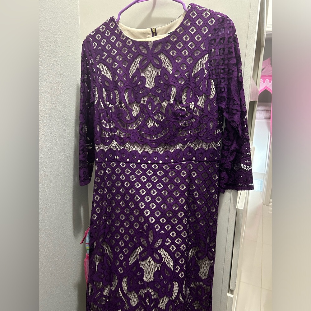 Purple and beige